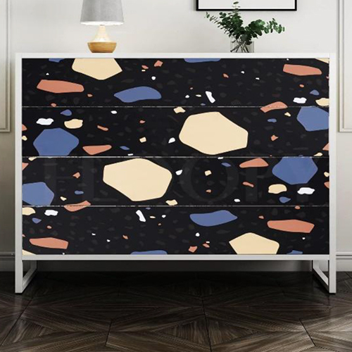 60x200cm Black Dote Wallpaper - Vinyl Material, Waterproof, Sound-Absorbing | Modern Design with White Polka Dots for Elegant Walls