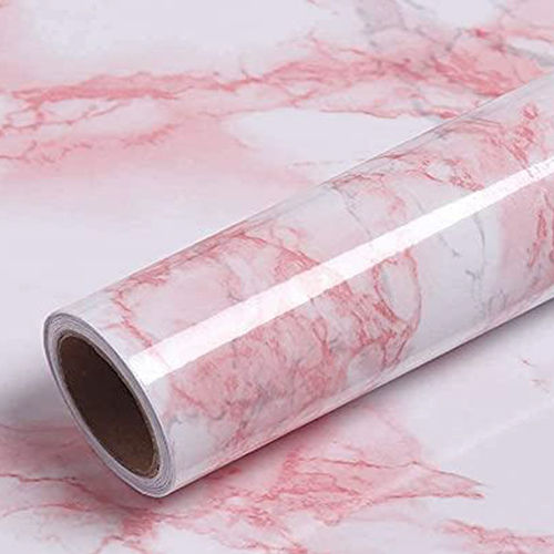 Vinyl 60X200Cm Pink Marble Wallpaper