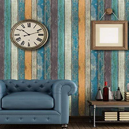 45x500cm Colour Wooden Wallpaper