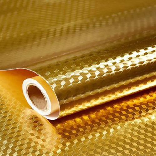60x200cm Golden Hexa Foil Wallpaper