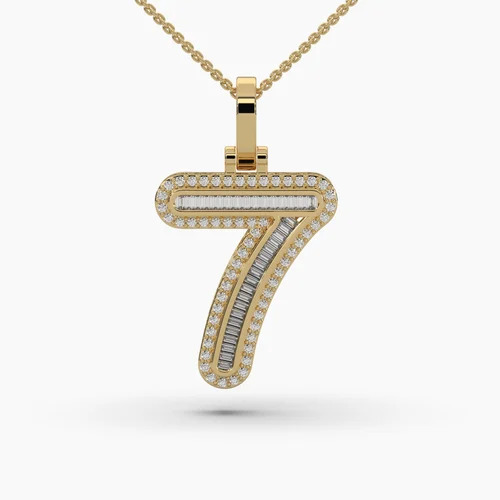 7 Alphabet Diamond Letter Pendant