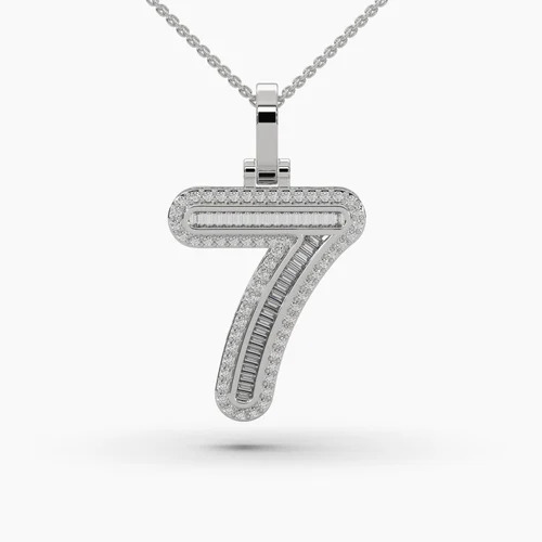 7 Alphabet Diamond Letter Pendant