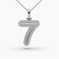 7 Alphabet Diamond Letter Pendant