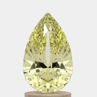 Pear Shape Yellow Diamond