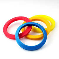 Silicone Rubber Ring - Inner Diameter 20 Mm, Thickness 4.5 Mm, Multicolor (red, Blue, Yellow) | Ideal For Industrial Sealing Applications