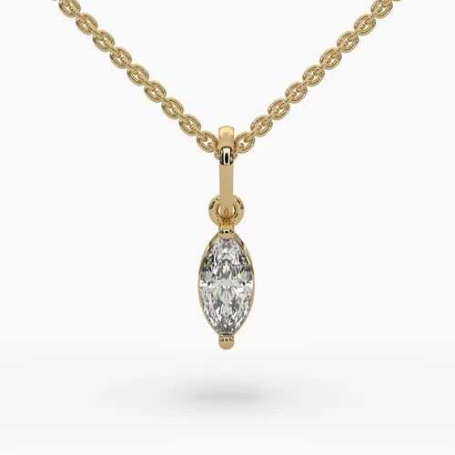 Diamond Solitaire Pendant Necklaces