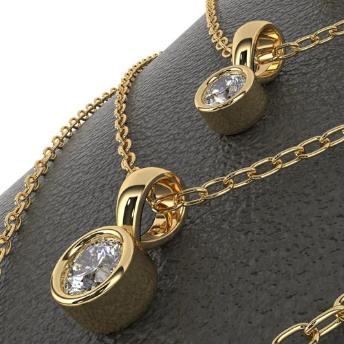 Diamonds Solitaire Pendant Necklaces