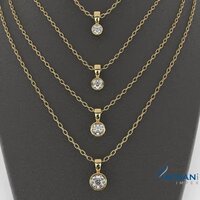 Diamonds Solitaire Pendant Necklaces