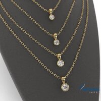 Diamonds Solitaire Pendant Necklaces
