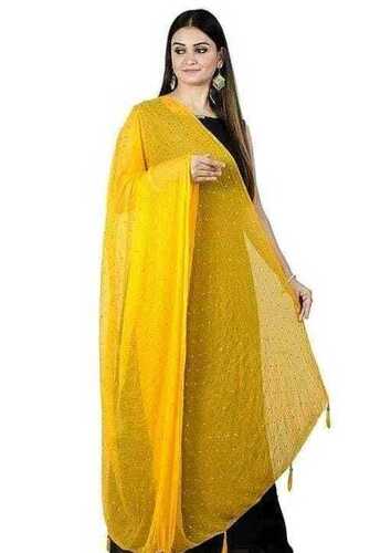 Yellow Chiffon Dupatta