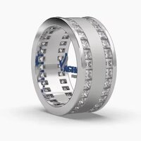 Gold Band Ring With Diamonds