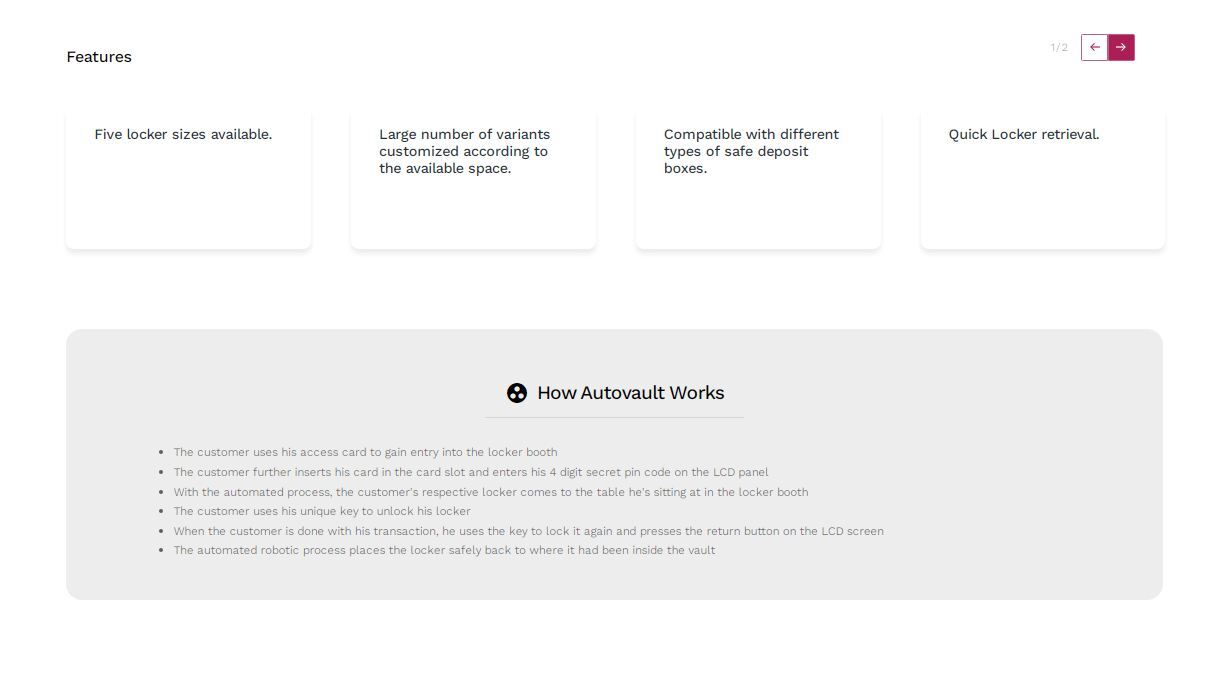 Autovault Automated Safe Deposit Lockers