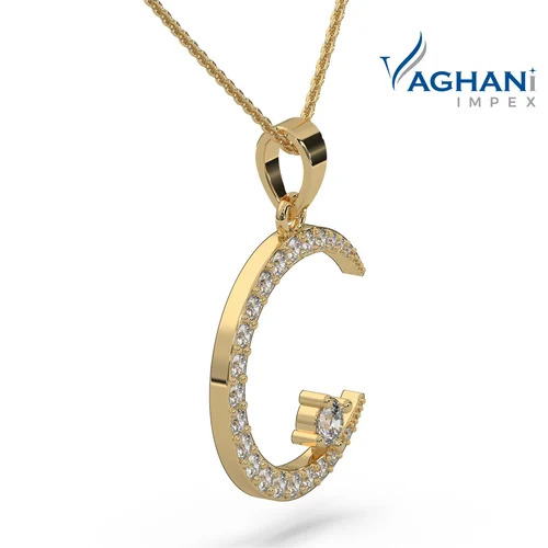 Diamond Religious Gold Pendant