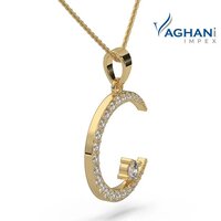 Diamond Religious Gold Pendant