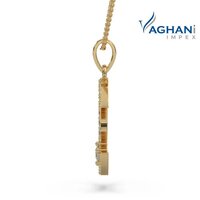 Diamond Religious Gold Pendant
