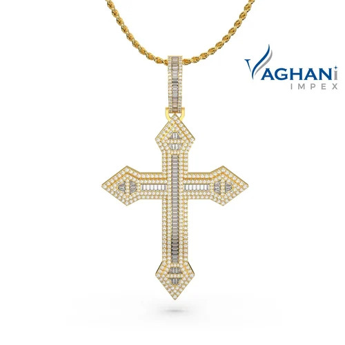 Diamond Religious Gold Pendants