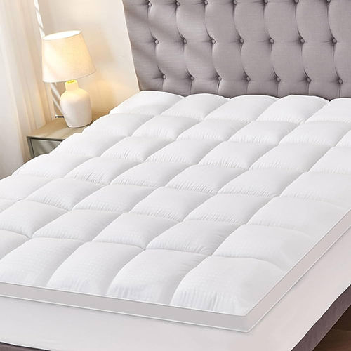 White Customized 1000 Gsm Mattress Topper