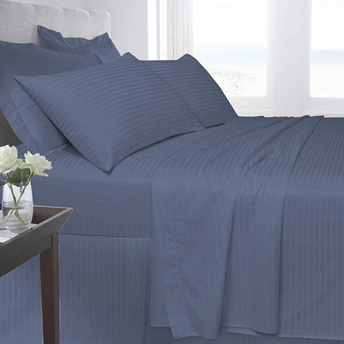 Jaipur Linens Super Classic High Quality 300 TC Stripe Cotton Flat Bedsheet