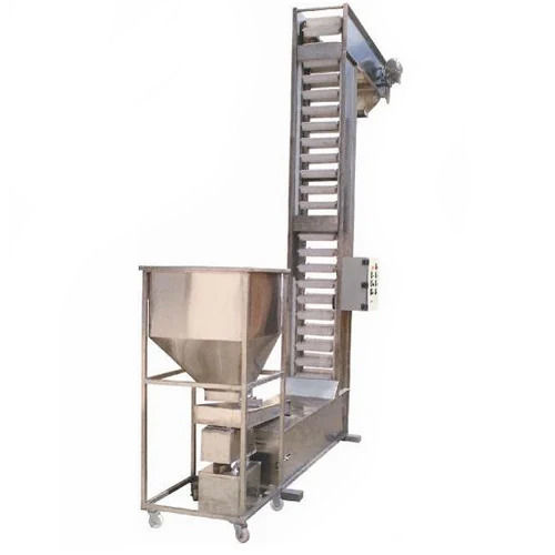 MS Bucket Elevator - Stainless Steel, 3-4 Load Capacity, 10 Lifting Height | Industrial Application