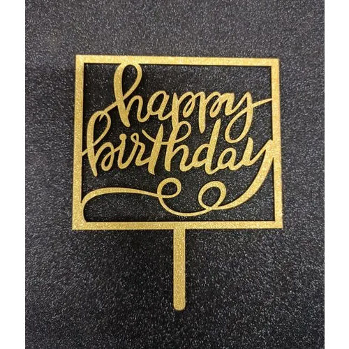 Happy Birthday Laser Cutting Cake Topper