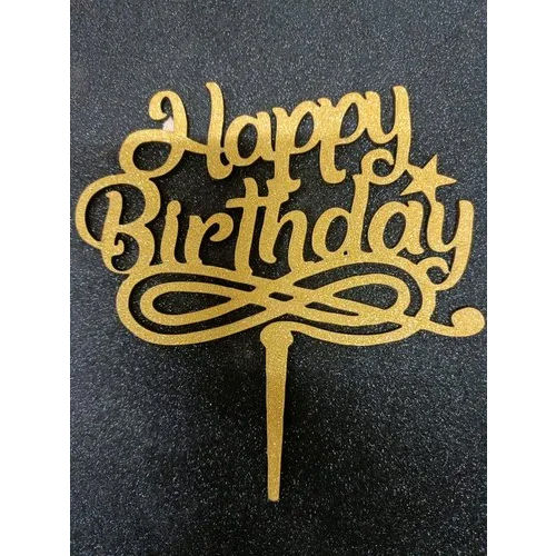 6 Inch Mdf Cake Topper Pack Size: Customized