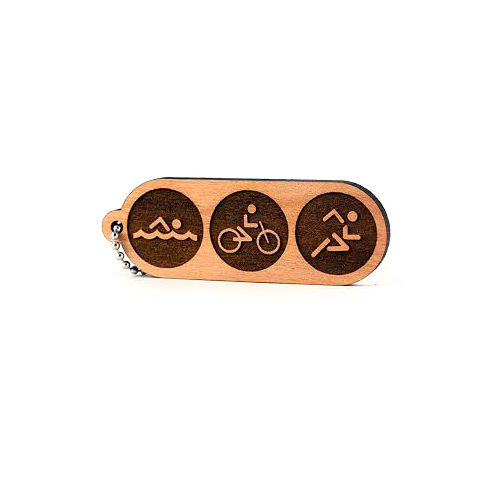 Brown Wood Laser Cut Key Chain