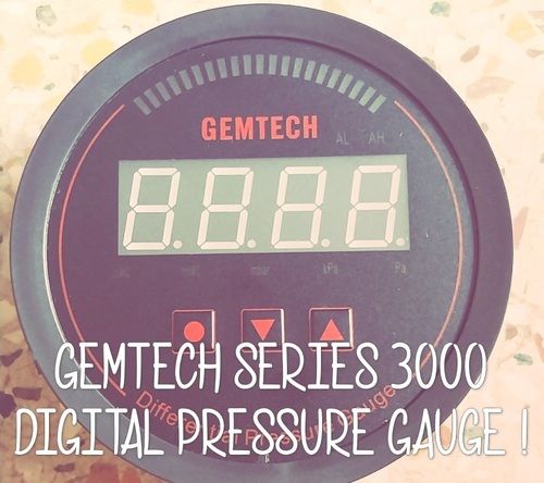 GEMTECH Series 3000 Digital Pressure Gauge With Alarm Range 0 to 0.600 MBAR