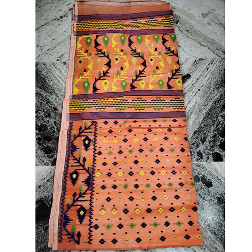 Multicolor Tant Jamdani Saree