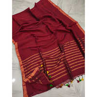 Handloom Pure Linen Saree
