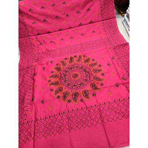Assam Silk Fabric Katha Work Saree