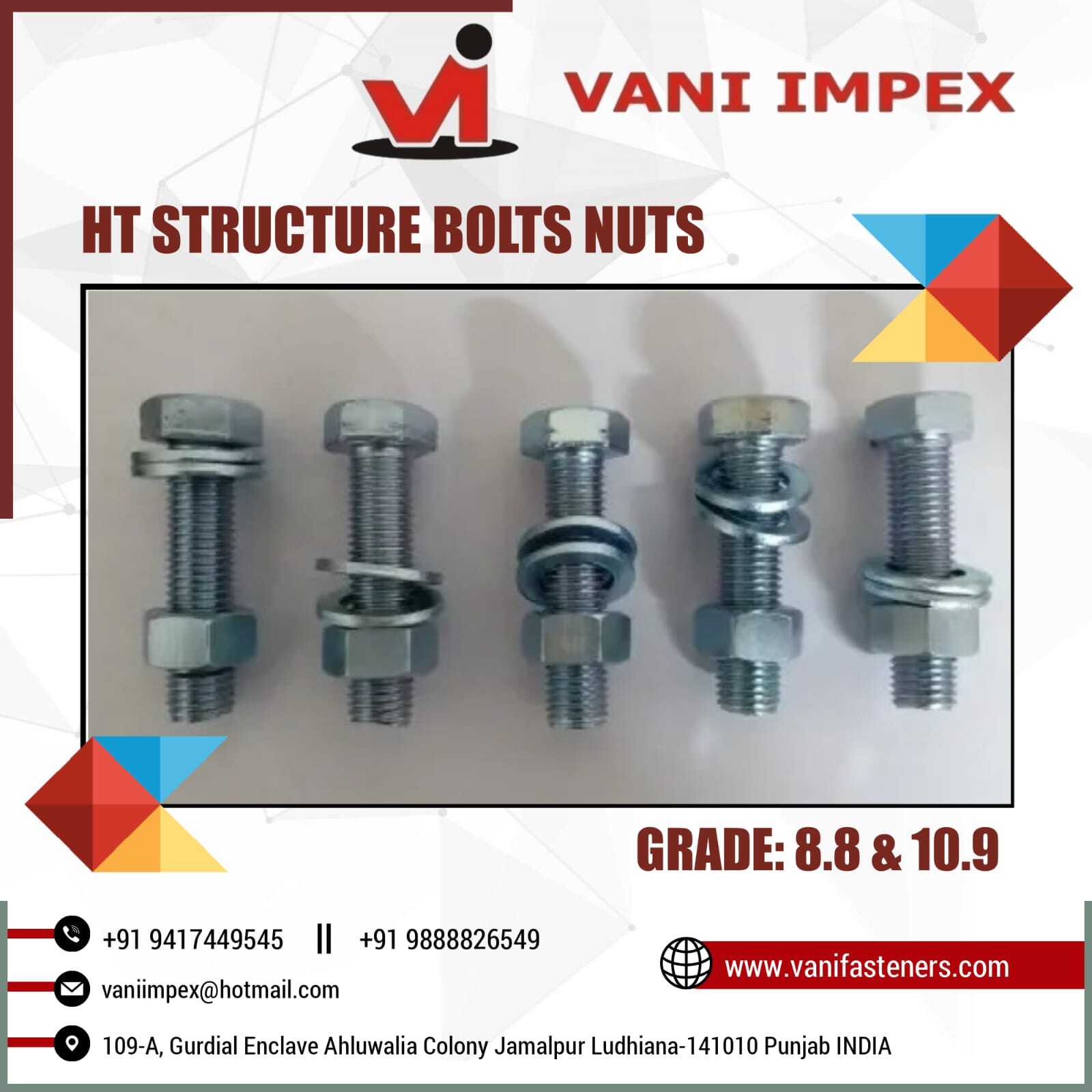 High Tensile Bolts  Auto Black Zinc HDG