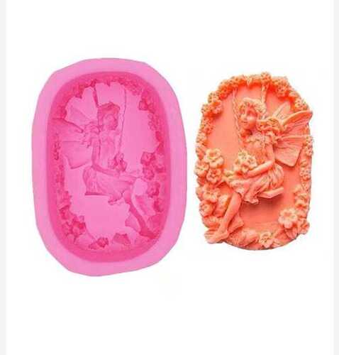 Oval Shape with Girl Design Soap Moulds