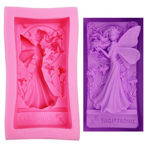 Rectangle Shape with Fairy Design Soap Moulds