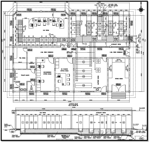 Electrical drawings for EHV Substation or Switchyard project