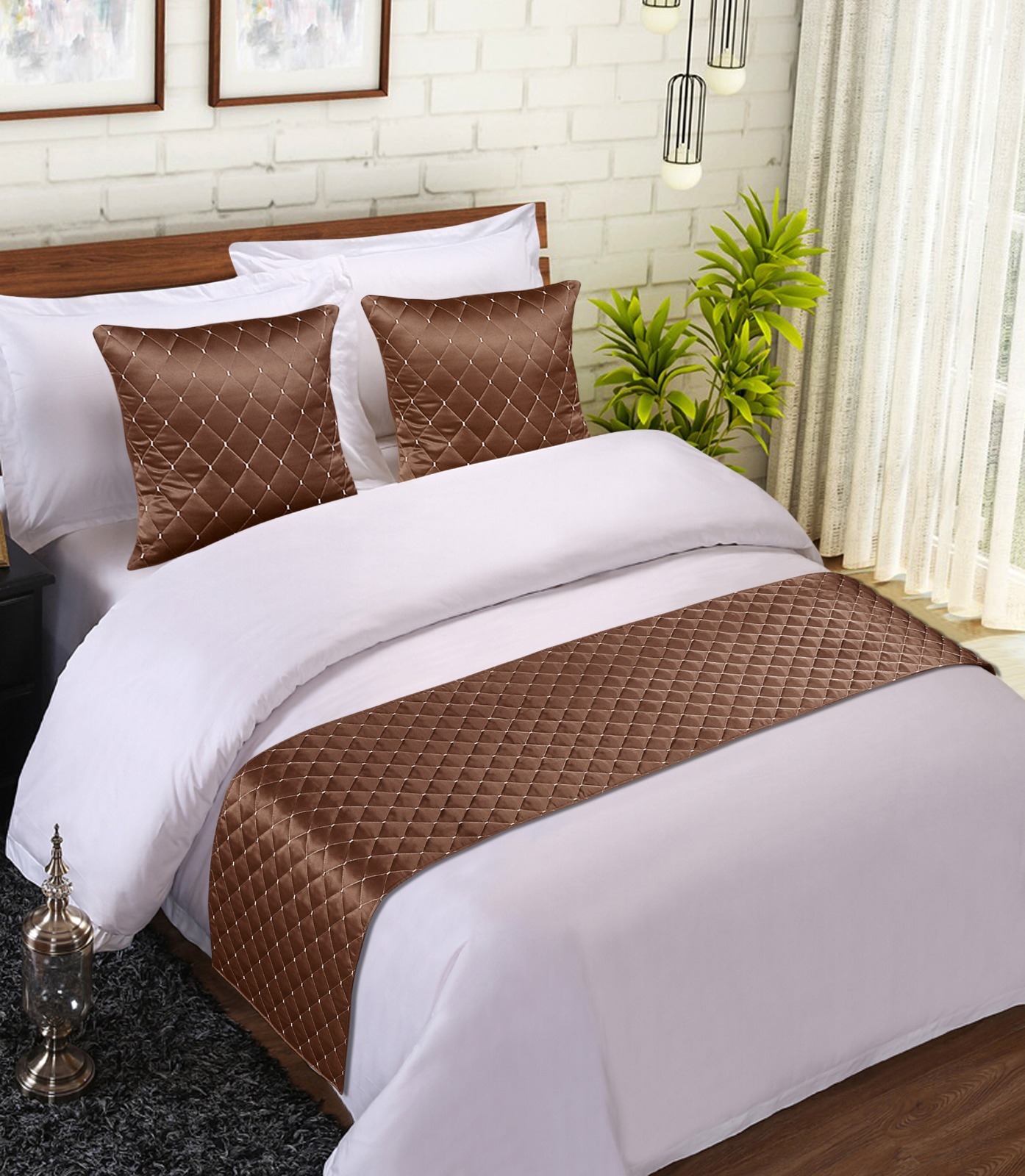 Satin Quilted Bed Runner