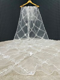 Pure White Net Dupatta