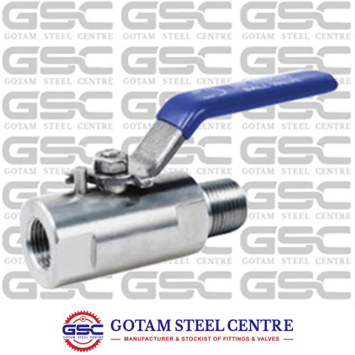 Silver Stainless Steel Female X Male Type Ball Valve