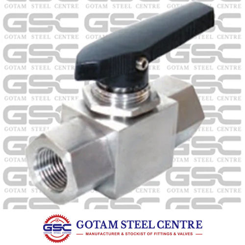 Silver Ss304 2 Way Panel Mounting Ball Valve