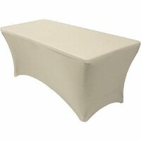Simple Table Cover - Polyester, 6 Ft Size | Elegant 2-in-1 Fitted Tablecloth & Skirt, Wrinkle Resistant, Easy Installation, Reusable