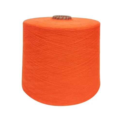 10s Orange Recycled Cotton Yarn