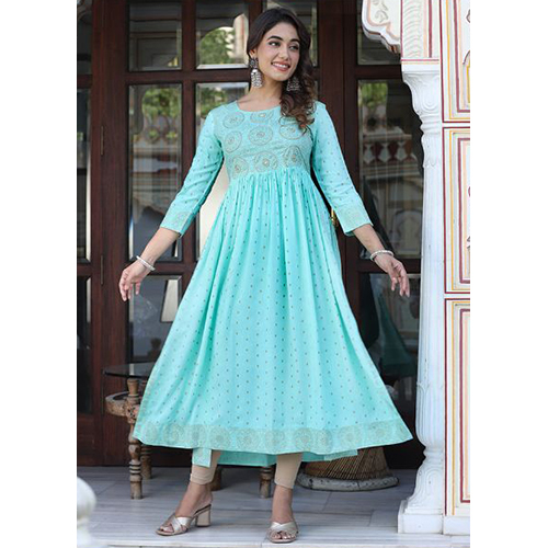 Blue Aqua Aliya Kurti