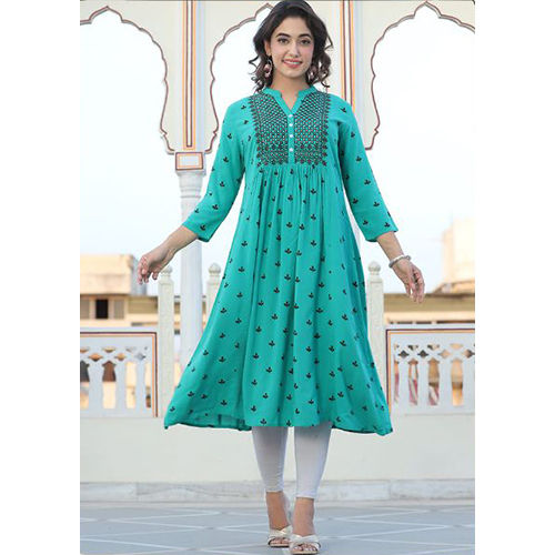 Washable Green Elegant Kurta