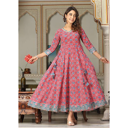 Multicolor Pink Banita Fabulous Floor Length Gown