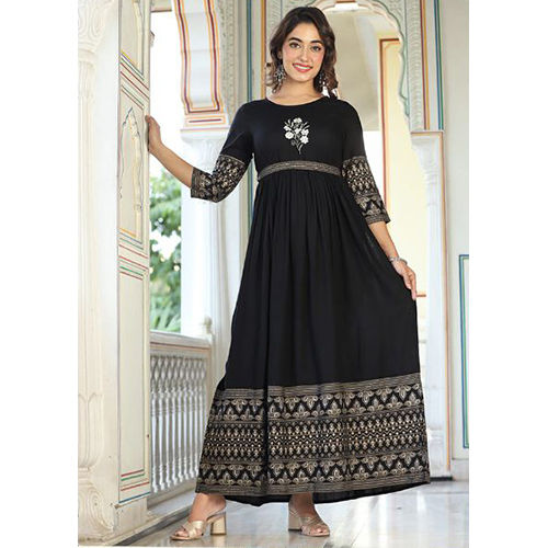 Indian Black Parineeti Party Wear Gown