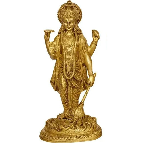 Brass Lord Vishnu Statue