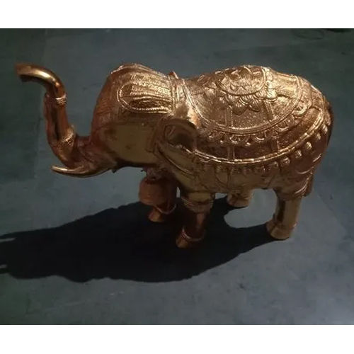 Golden White Metal Elephant Statue