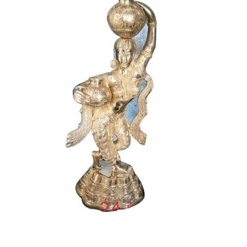 24 Inch Brass Lady Statue