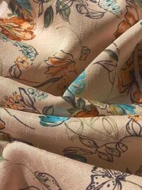Printed Dola Silk Fabric For Your Boutique - Pattern: Plain