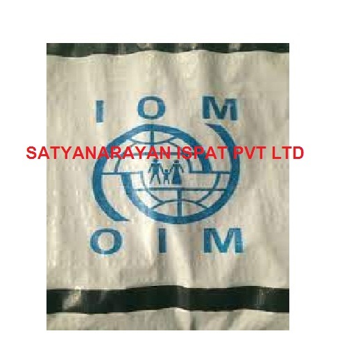 RELIEF TARPAULIN COVER WITH REINFORCEMENT BANDS