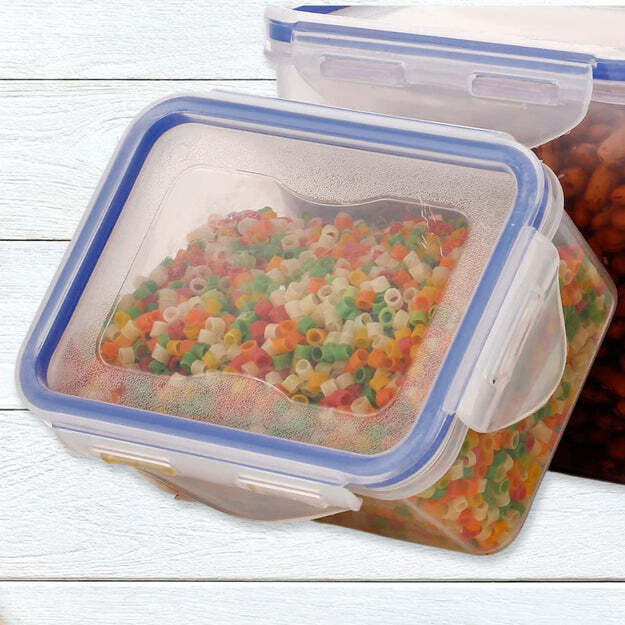 CLASSICS RECTANGULAR PLASTIC AIRTIGHT FOOD STORAGE CONTAINERS WITH LEAK PROOF LOCKING LID STORAGE CONTAINER SET OF 3 PC( APPROX CAPACITY